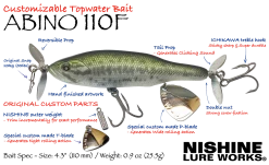Nishine Lure Works Walking Abino 110F
