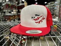 The Hook Up Tackle Hats Flag Logo Trucker Hat