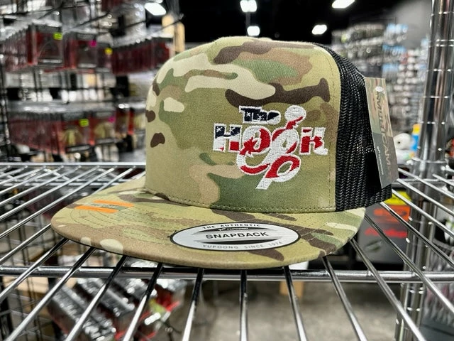 The Hook Up Tackle Hats Flag Logo Trucker Hat