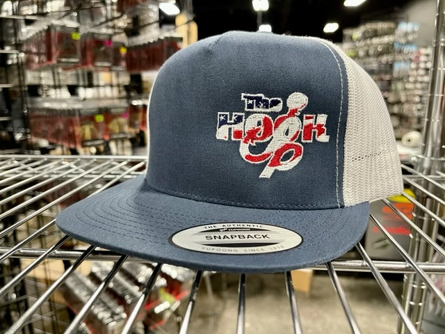 The Hook Up Tackle Hats Flag Logo Trucker Hat