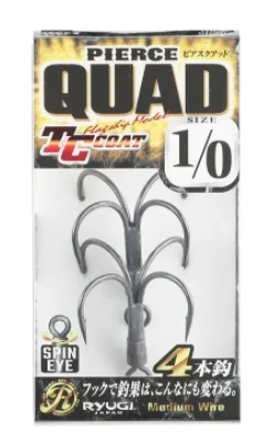 Ryugi Treble Hooks Pierce Quad Hook