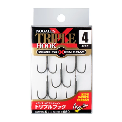 Nogales Zero Friction Triple Hook Treble Hooks
