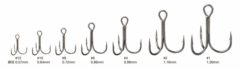 Nogales Zero Friction Triple Hook Treble Hooks